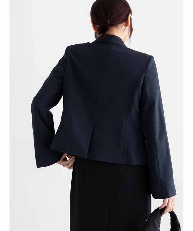 Te chichi フレア袖クロップトテーラードジャケット【AOYAMA FASHION ASSOCIATION × Te chichi】 ネイビー