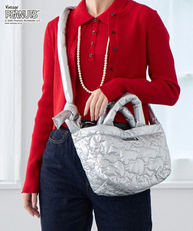 ROOTOTE 8451【スヌーピー】IP.デリ.キルト.ピーナッツ-0N 02：シャイニーシルバー