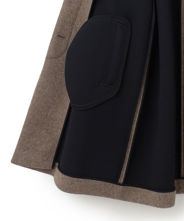 ICB ライトシャギーボンディング ステンカラーコート キャメル系