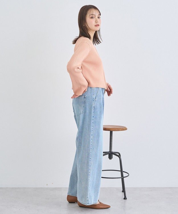 earth music&ecology ダブルジップニットカーディガン Orange