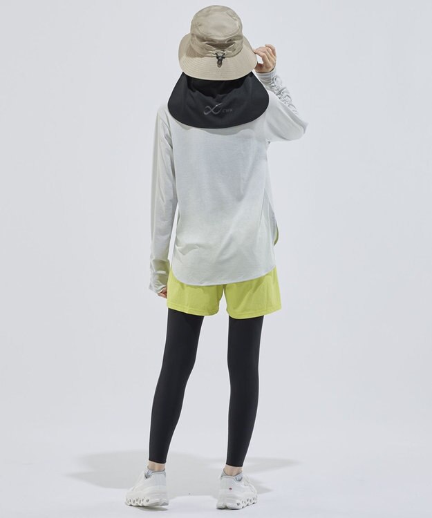 CW-X 【WOMEN】 CW-X ロングＴシャツ 梨地素材 薄手 シアー感 スポーツウェア 長袖 レディース DLY129 /ワコール グレー