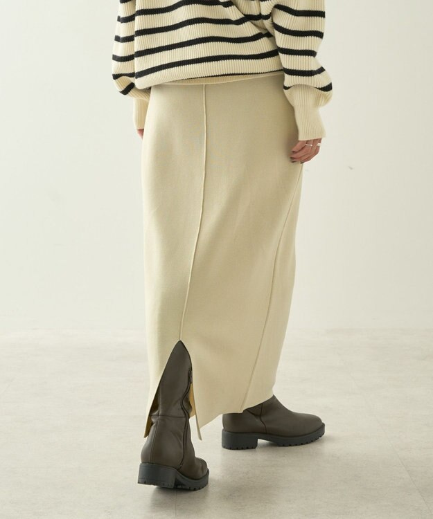 AMERICAN HOLIC ミラノリブニットタイトスカート Ivory