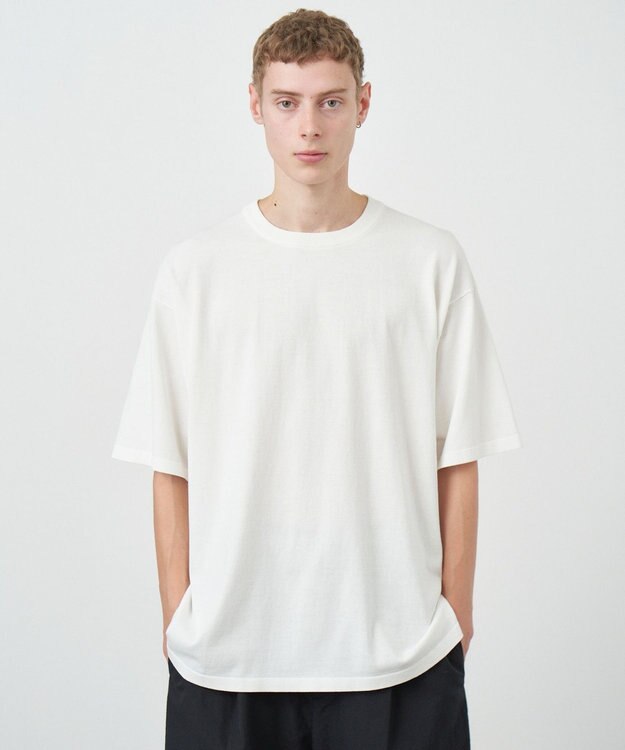 ATON DRY COTTON JERSEY | クルーネックTシャツ - UNISEX WHITE