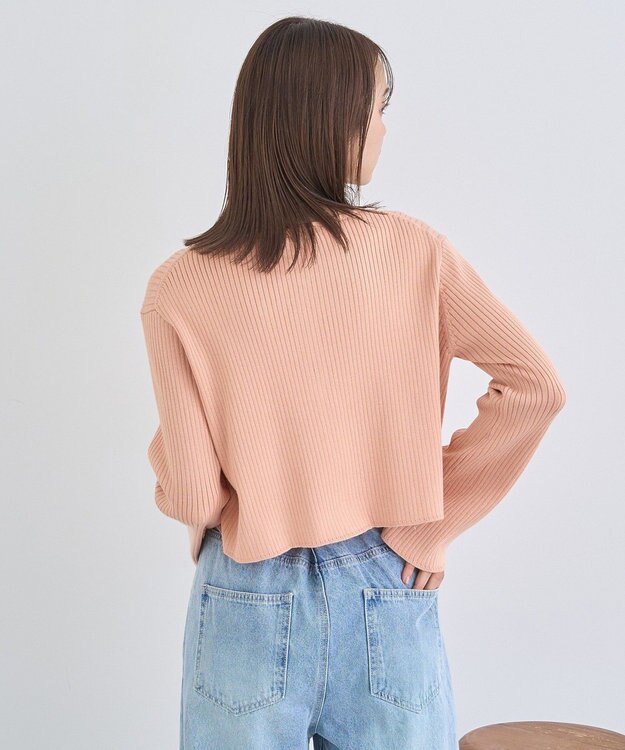 earth music&ecology ダブルジップニットカーディガン Orange