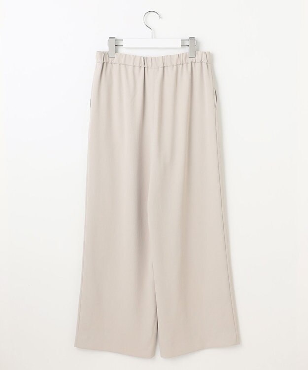 J.PRESS LADIES 【洗える・接触冷感・吸水速乾】Lightジョーゼット ワイド パンツ グレージュ系