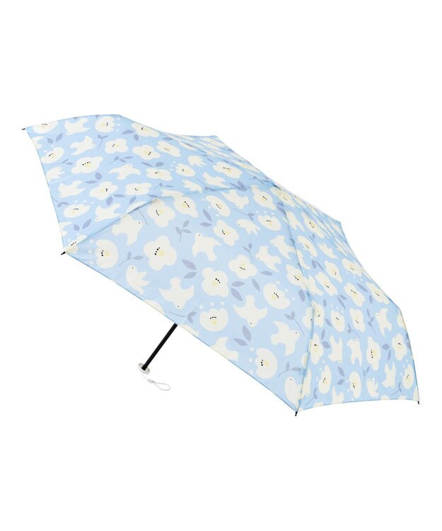 MOONBAT estaa 【耐風】折りたたみ傘 ハッピーバーズ UV ペールスカイ