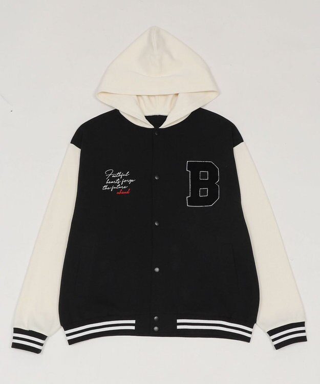 WEGO 【ユニセックス着用ITEM】スウェットフードスタジャン ブラック