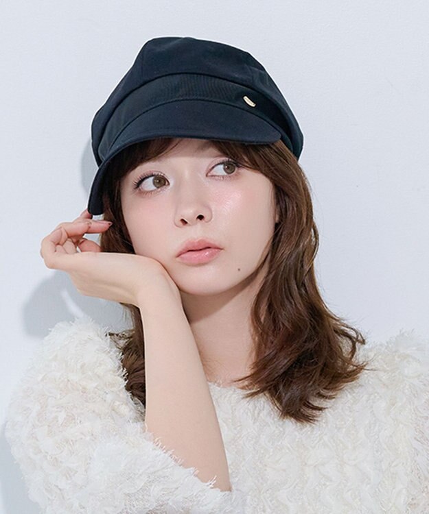 TOCCA 【百田夏菜子さん着用】【サイズ調整可】BELTED GROSGRAIN キャスケット 帽子 ブラック系