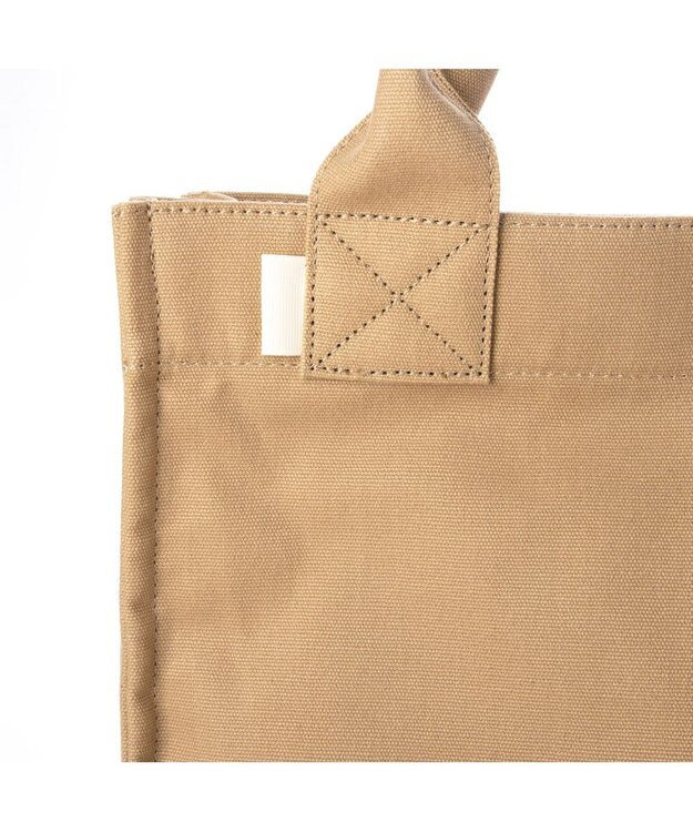 UNBILLION カシュカシュ cachecache / フロッキーポーチ付きキャンバストート ベージュ