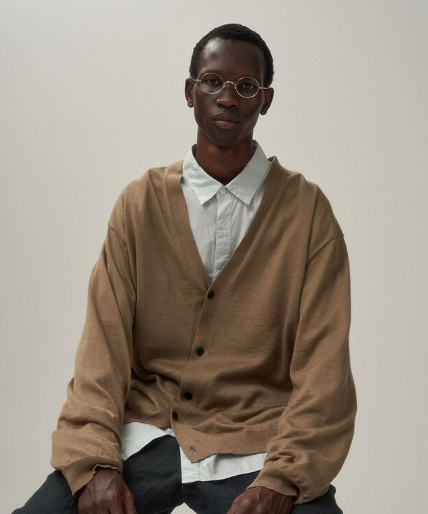 RAMIE CASHMERE | Vネックニットカーディガン - UNISEX / ATON