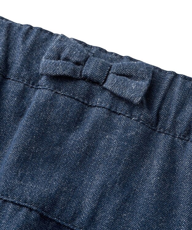 MIKI HOUSE HOT BISCUITS 【80-120cm】 デニム スカート付きパンツ 紺