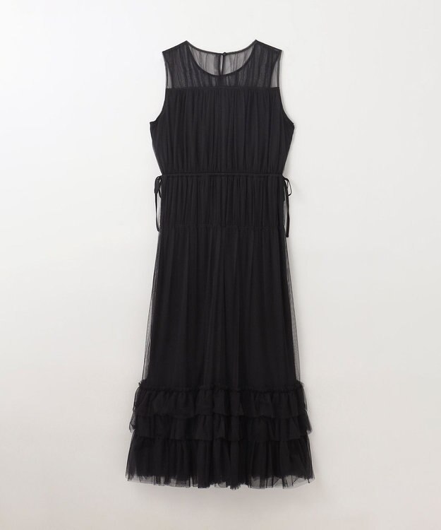 GRACE CONTINENTAL チュールティアードワンピース ブラック