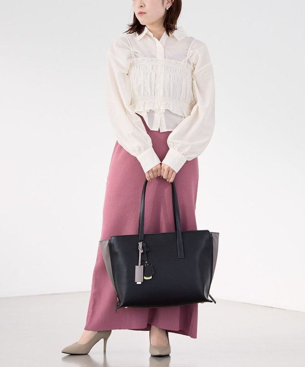 ACE BAGS & LUGGAGE Jewelna Rose OLバッグ・セレム  横型トートバッグ A4サイズ 16189 ジュエルナローズ cs ブラック