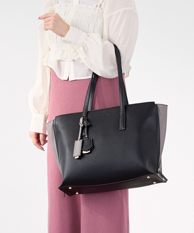 ACE BAGS & LUGGAGE Jewelna Rose OLバッグ・セレム  横型トートバッグ A4サイズ 16189 ジュエルナローズ cs ブラック