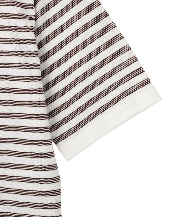 AMERICAN HOLIC ボーダーハーフスリーブニットプルオーバー Ivory