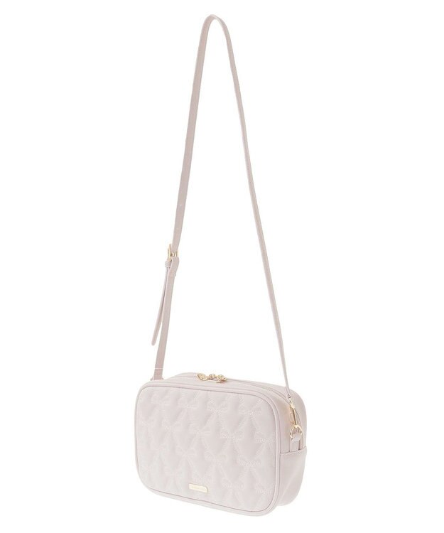 Maison de FLEUR リボンキルティングスクエアポシェット Light Pink