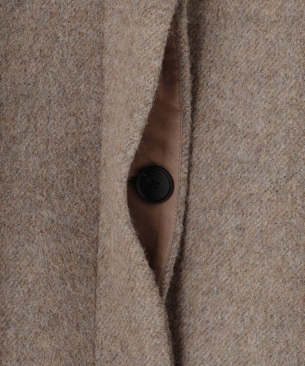 ICB ライトシャギーボンディング ステンカラーコート キャメル系