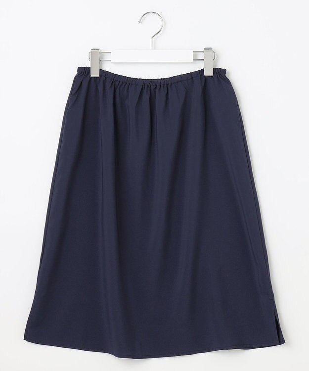 自由区 L 【WEB限定・洗える】シャドウサッカー ワンピース ネイビー系