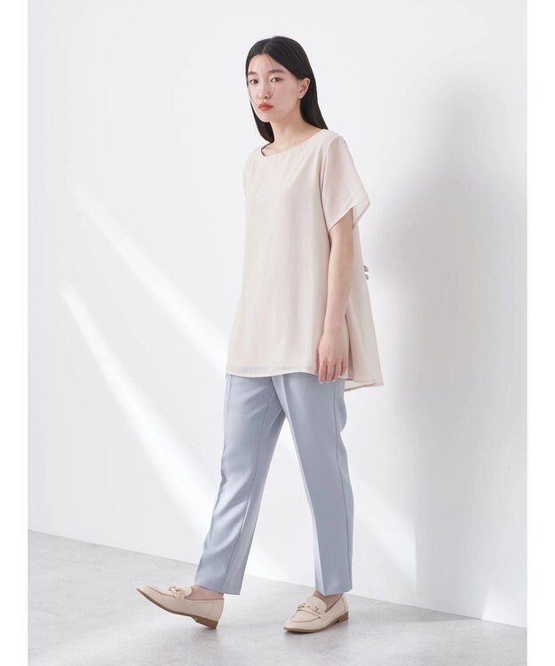 earth music&ecology シアードッキングＡラインチュニック Ivory