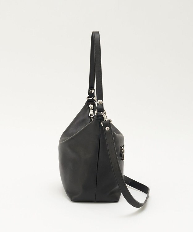 russet 《3/4～価格改定》ソフトレザーシンプルショルダーバッグ(CE-1328-WEB) Black2