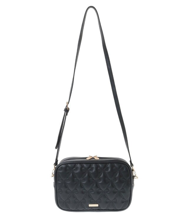 Maison de FLEUR リボンキルティングスクエアポシェット Black