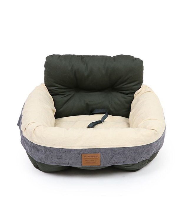 PET PARADISE ドライブ ボックス カドラーベッド 《 カーキ /  グレー 》 小型犬 カーキ