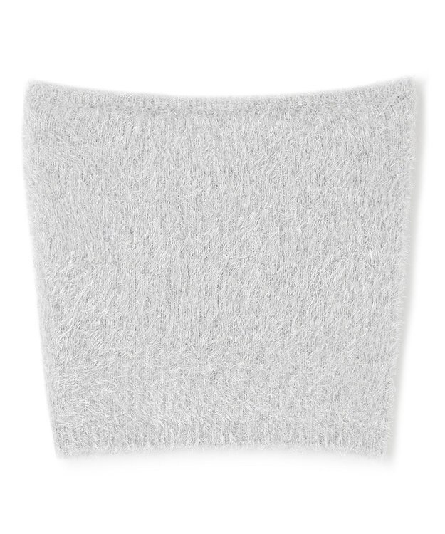 uncrave ラメ シャギー ニット バンドゥ（uncrave STANDARD） シルバー×ライトグレー