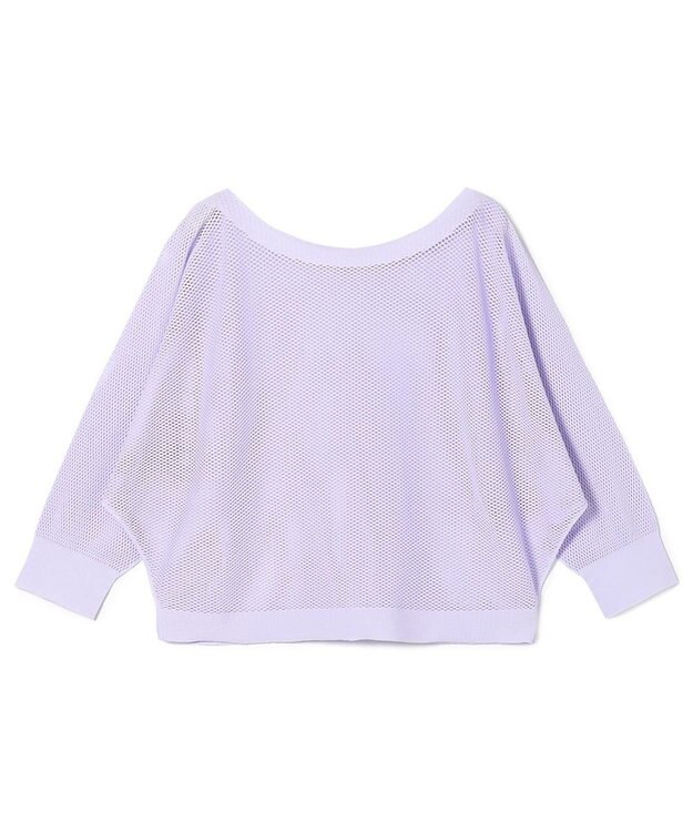 Chacott 【ノーソーイングニット】7分袖メッシュニットTシャツ ライラック