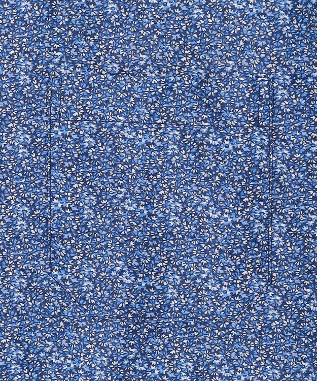 JOSEPH ABBOUD 【キングサイズ・清涼・リネンブレンド】コットンリネン ボイルフラワープリント 半袖シャツ ネイビー系5