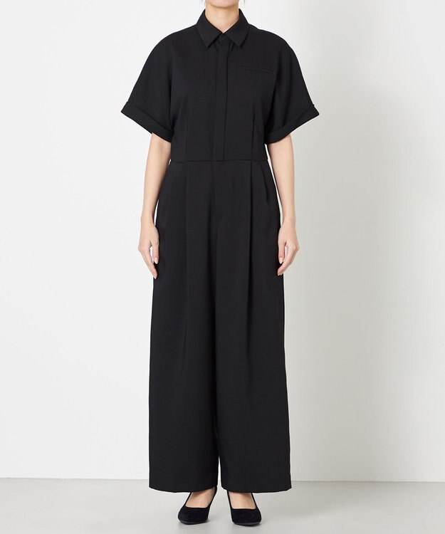 NAVE 【ReNAVE・セットアップ可/洗える/撥水加工】ホロウツイル ジャンプスーツ ブラック系