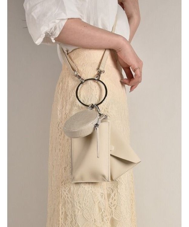 LA BAGAGERIE 【MONICA】3連マルチショルダーバッグ オフホワイト