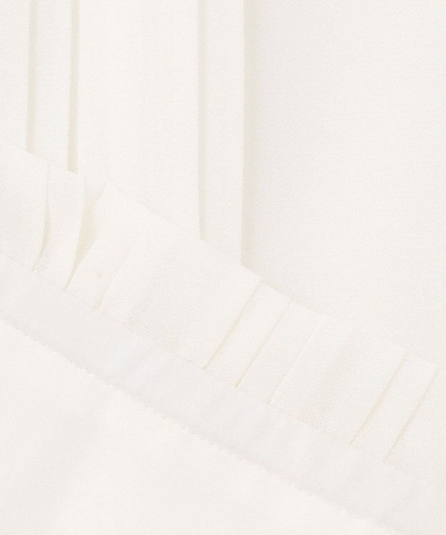 ANY SIS L 【洗える】フロントプリーツシフォンブラウス オフホワイト