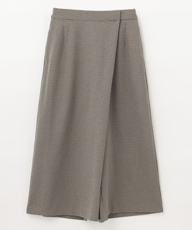 ANY 【ウエストゴム】ラップ風ガウチョパンツ ブラック系5