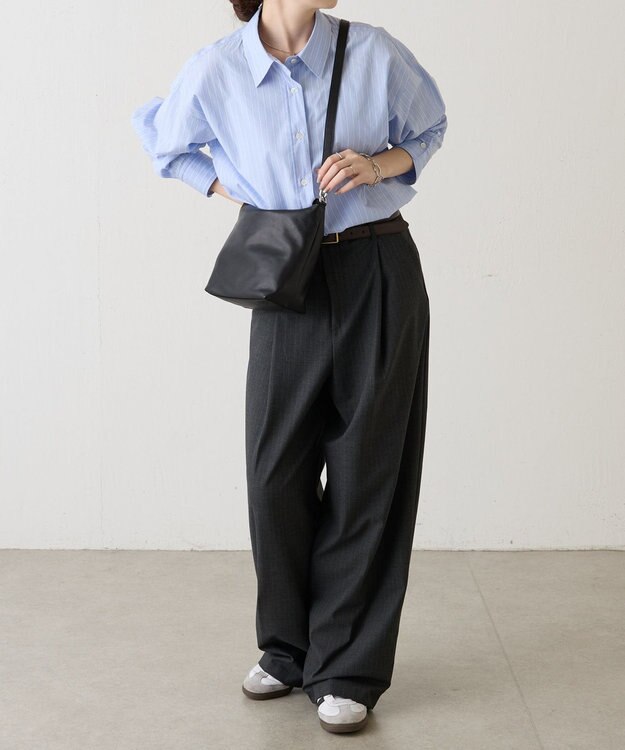 russet 《3/4～価格改定》ソフトレザーシンプルショルダーバッグ(CE-1328-WEB) Black2