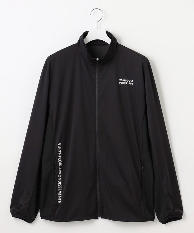 23区GOLF 【MEN】【撥水/防風/ストレッチ】ライトブルゾン ブラック系