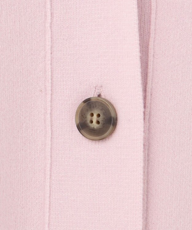 UNFILO 【軽量】コットンミックスニット カーディガン ローズ系