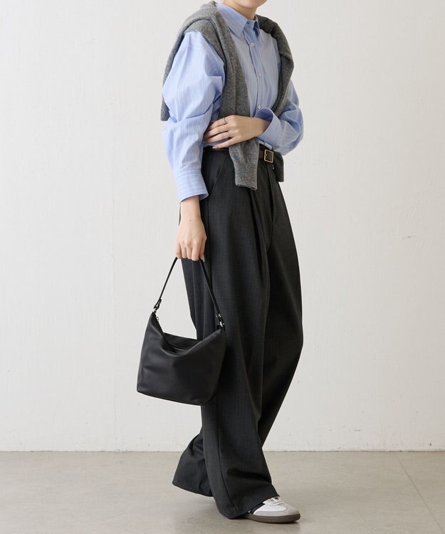 russet 《3/4～価格改定》ソフトレザーシンプルショルダーバッグ(CE-1328-WEB) Black2