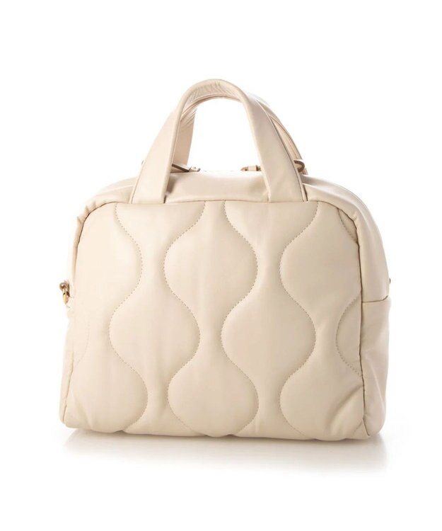 UNBILLION kakatoo シンセティックレザーキルトスクエアショルダー アイボリー