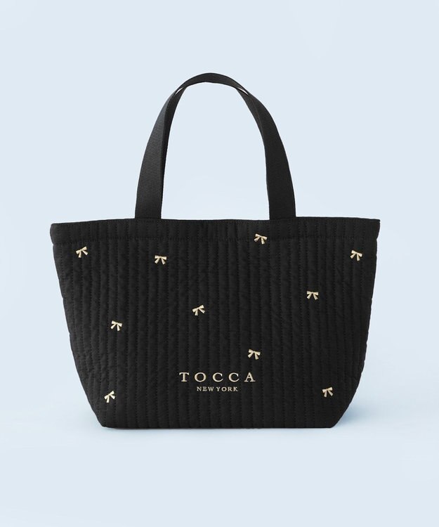 TOCCA 【WEB＆一部店舗限定】【A4サイズ対応】LUCKY SHOWER TOTE トートバッグ ブラック×リボン