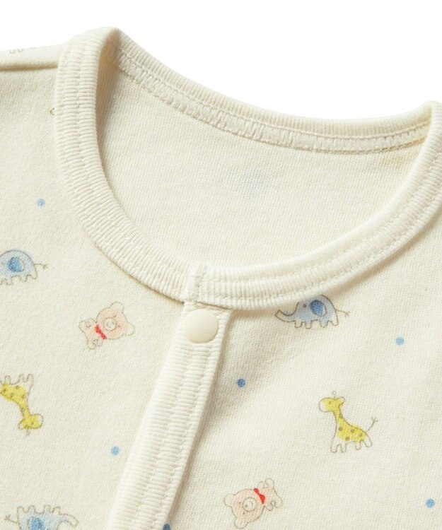 MIKI HOUSE HOT BISCUITS 【70-60cm】 長袖ボディシャツ２枚セット(前開き仕様) マルチ