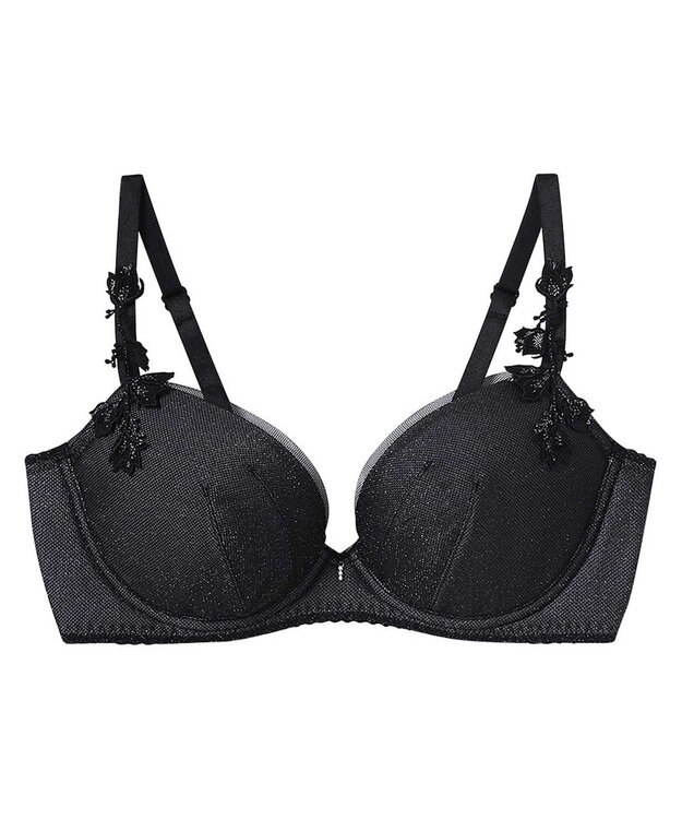 AMPHI ブラジャー パーソナル設計 脇高 背中スムージング 【stylist 4U スタイリストフォーユー】 A～Gカップまで対応 大きいサイズ ブラ BOG300 アンフィ／ワコール ブラック