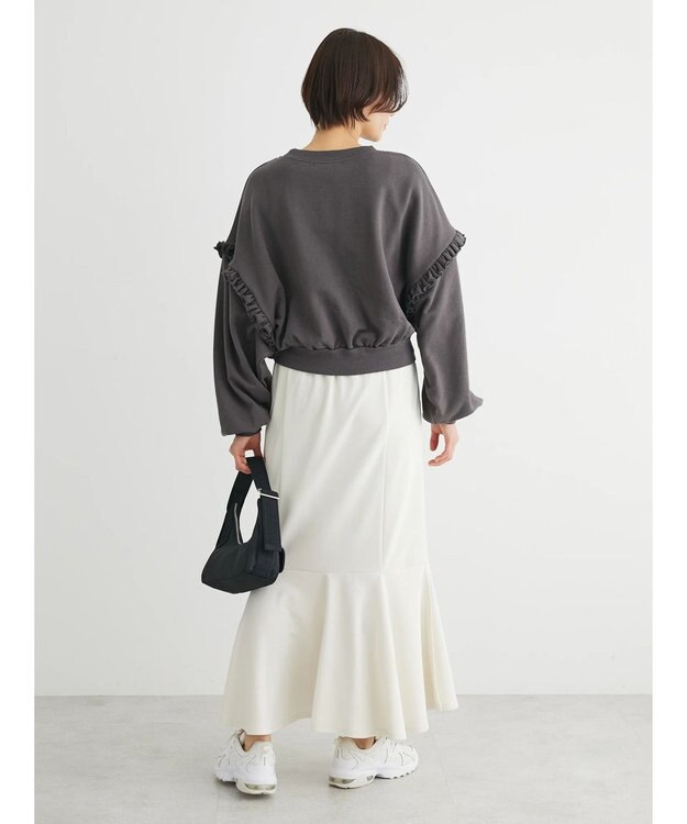 Green Parks ・Ｐｅｔｉｔ　Ｆｌｅｕｒ　ボリュームスリーブスウェット Charcoal Gray