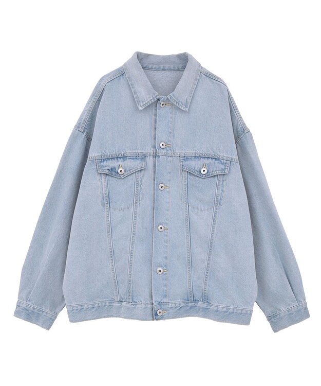earth music&ecology ビッグデニムジャケット Light Indigo