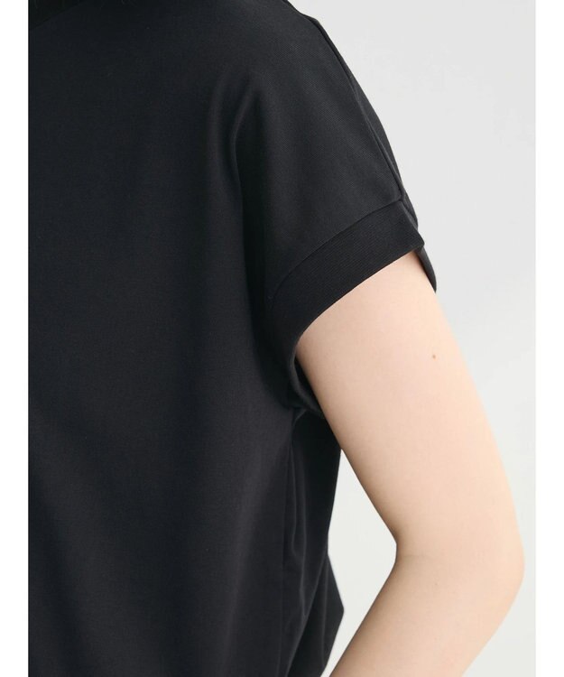 Green Parks プリーツドッキングフレンチワンピース Dark Gray