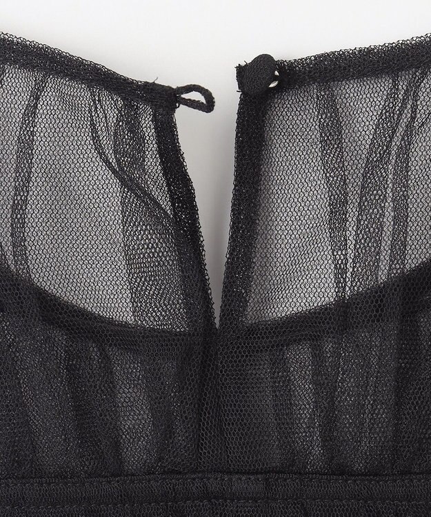 GRACE CONTINENTAL チュールティアードワンピース ブラック