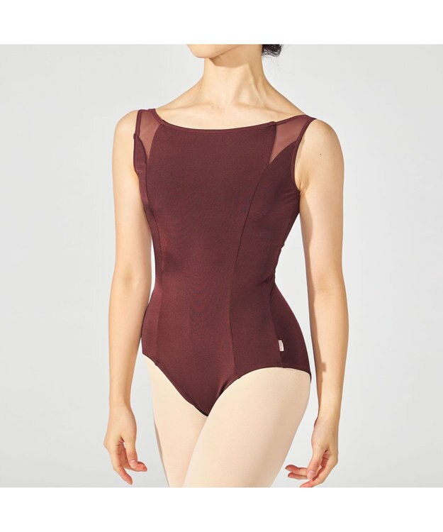 Chacott 【Nela ライン】ノースリーブレオタード マホガニー