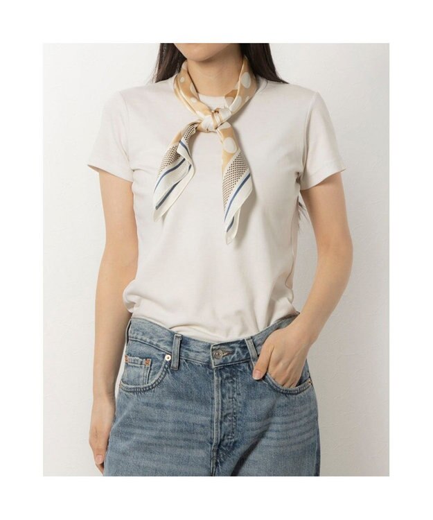 UNBILLION カシュネ cache nez / ドット柄スカーフ ベージュ