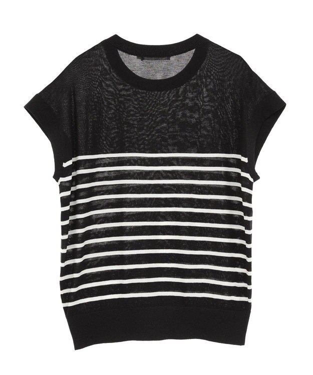 AMERICAN HOLIC 【接触冷感】フレンチスリーブニットプルオーバー Border