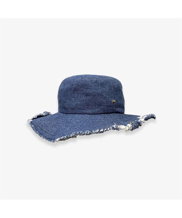 林八百吉商店 un chapeau  デニムフリンジハット ネイビー