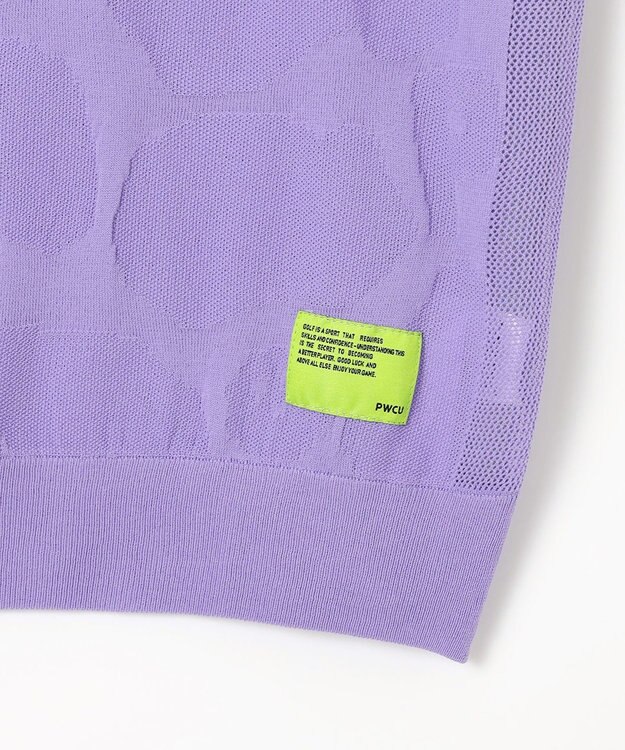 PW CIRCULUS 【手洗い可能】【WOMEN】アニマルドットニットモック ゴルフウェア レディース パープル系